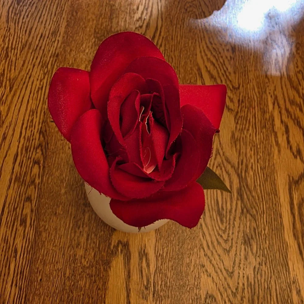 Retro Hallmark Blooming Expressions Red Rose I Love You‎ Heart Gift 7in Romance